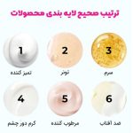 ترتیب صحیح استفاده از محصولات پوستی