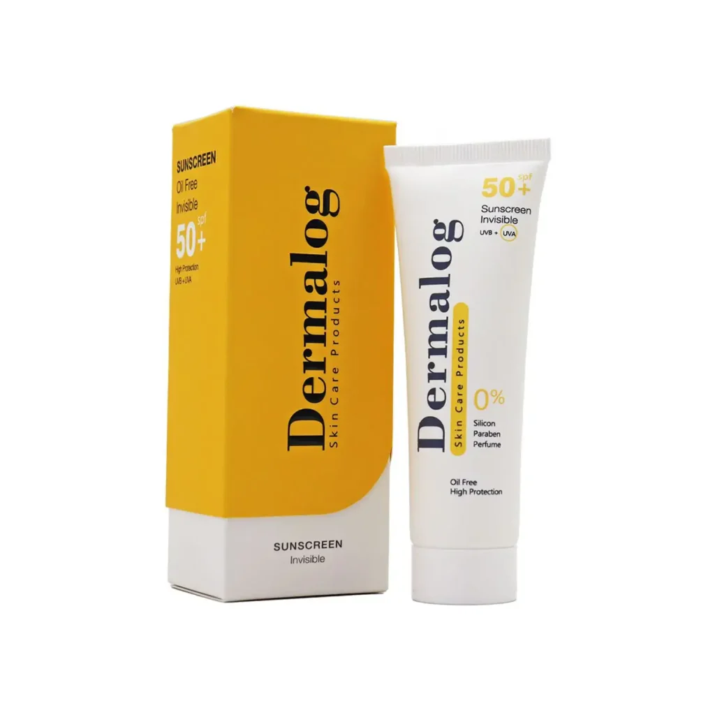 کرم ضد آفتاب SPF50 درمالوگ مناسب پوست چرب – بی رنگ
