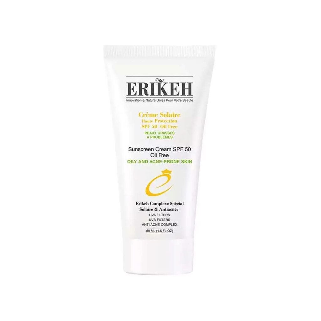 کرم ضد آفتاب فاقد چربی اریکه مدل آنتی آکنه SPF 50 حجم 50 میلی لیتر – بی رنگ