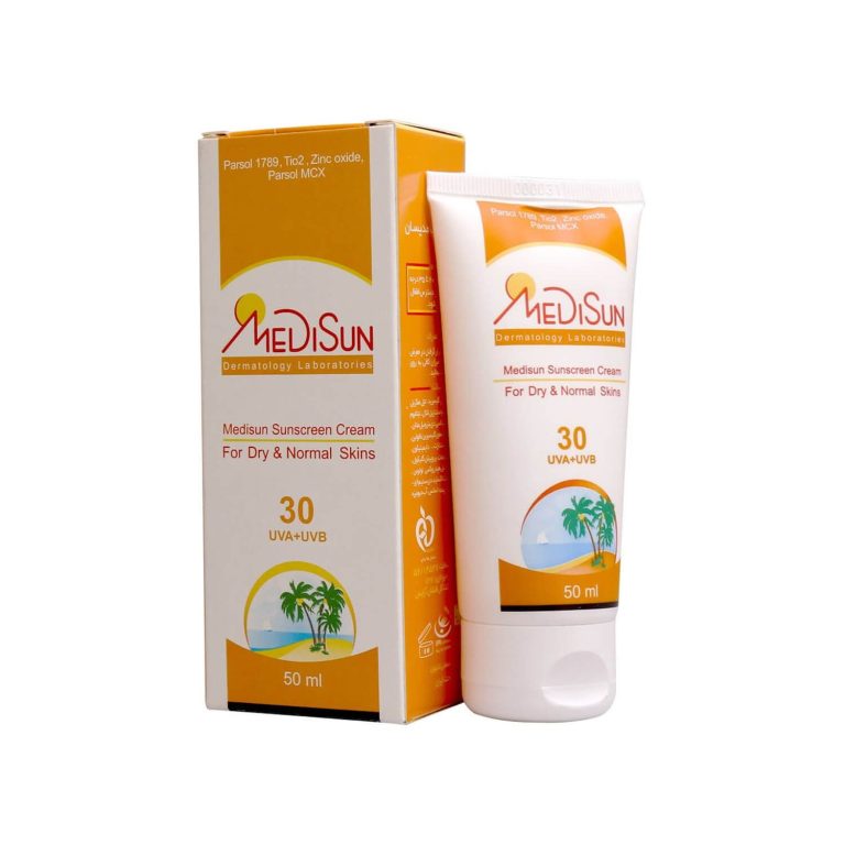 کرم ضد آفتاب مدیسان SPF30 مناسب پوست های معمولی و خشک حجم 50 میلی لیتر – بی رنگ