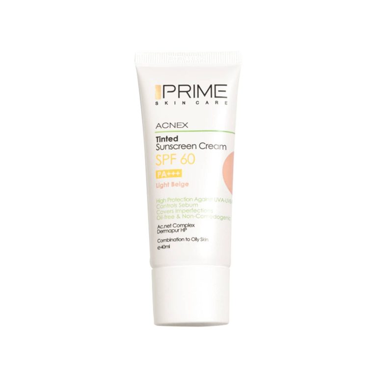 کرم ضد آفتاب Acnex پرایم مدل SPF 60 حجم 40 میلی لیتر – بژ روشن