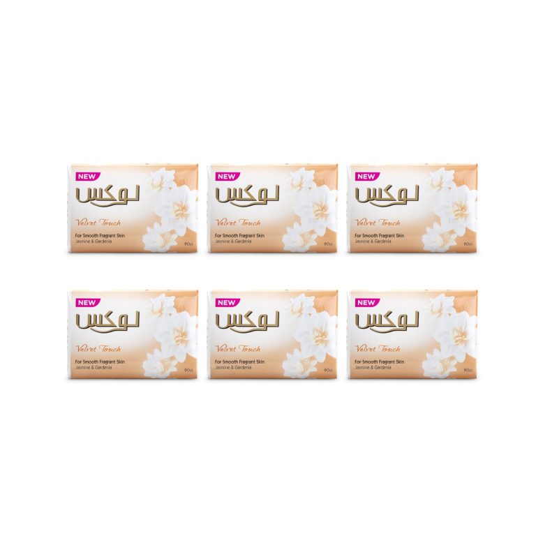 صابون شستشو لوکس مدل روغن بادام و گل یاس وزن 90 گرم بسته 6 عددی