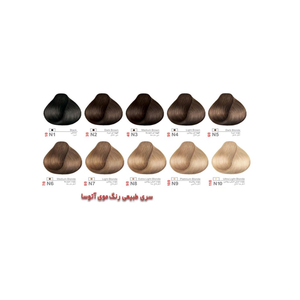 رنگ مو آتوسا سری طبیعی شماره N10 11/0 حجم 100 میلی لیتر – بلوند خیلی خیلی روشن