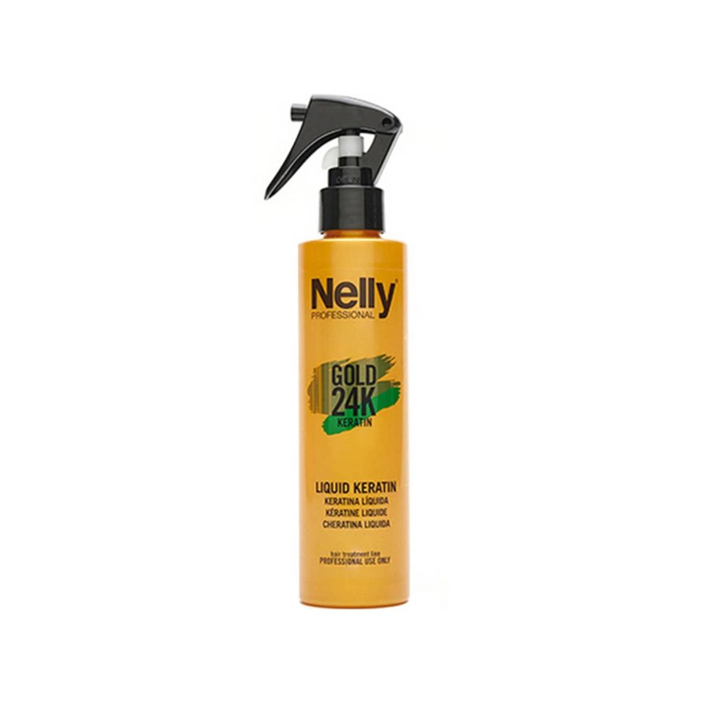 اسپری مو نلی مدل Gold 24K Liquid Keratin حجم 200 میلی لیتر