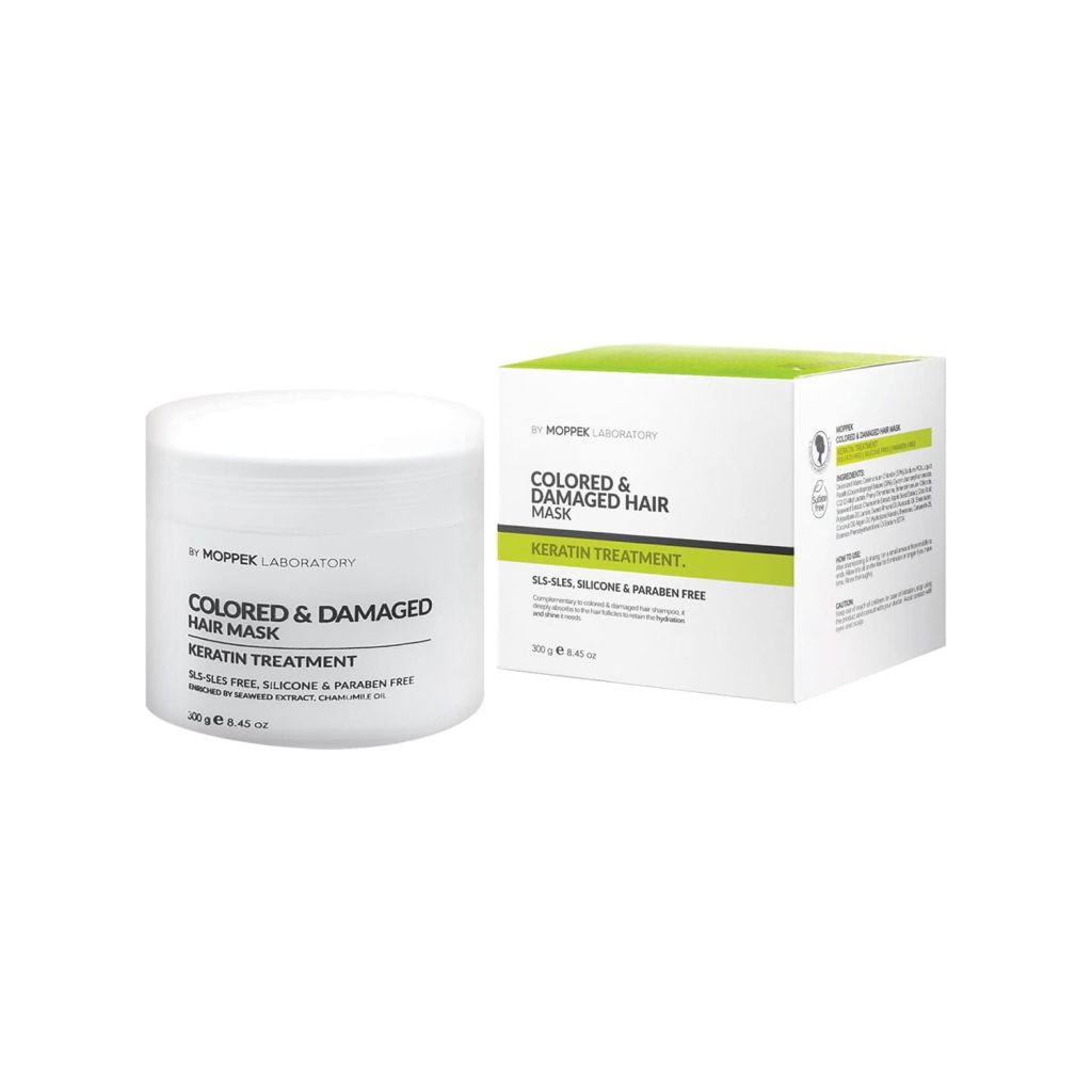 ماسک مو موپک مناسب موهای رنگ شده و آسیب دیده مدل Keratin Treatment وزن 300 گرم