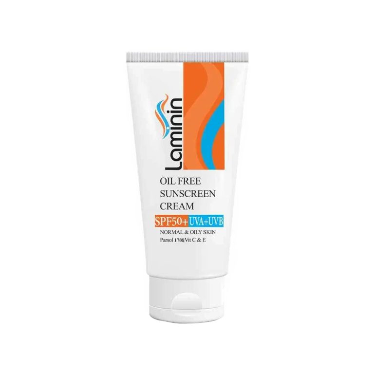 کرم ضد آفتاب SPF 50 فاقد چربی لامینین مناسب پوست معمولی و چرب حجم 50 میلی لیتر – بی رنگ