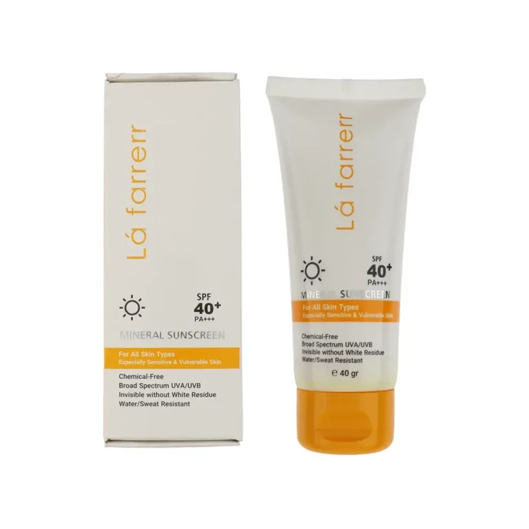 کرم ضد آفتاب مینرال SPF40 لافارر حجم 40 میلی لیتر – بی رنگ