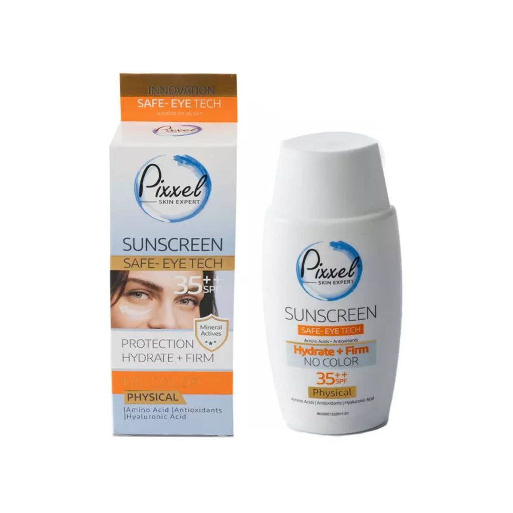 کرم ضد آفتاب دور چشم فیزیکال پیکسل SPF 35 مناسب انواع پوست حجم 50 میلی لیتر – بی رنگ