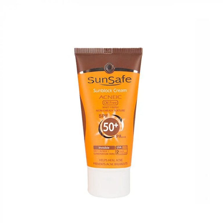 کرم ضد آفتاب فاقد چربی سان سیف مدل SPF 50 مناسب پوست چرب حجم 50 میلی لیتر – بی رنگ