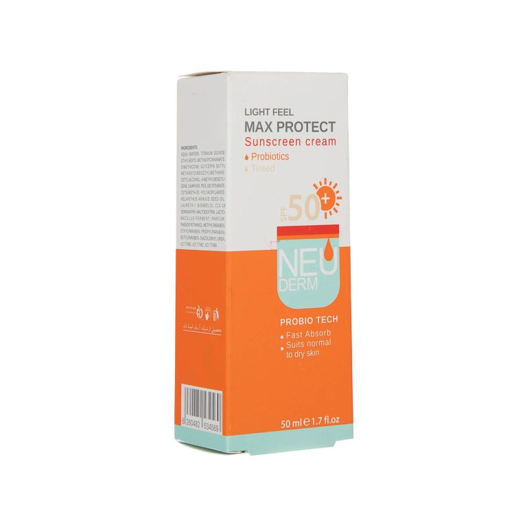 کرم ضد آفتاب نئودرم مدل Max Protect SPF 50 مناسب پوست خشک و معمولی حجم 50 میلی لیتر – رنگی