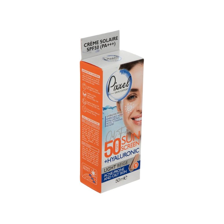 کرم ضد آفتاب پیکسل SPF 50 مناسب پوست های چرب، جوش دار و مختلط حجم 50 میلی لیتر – بژ روشن