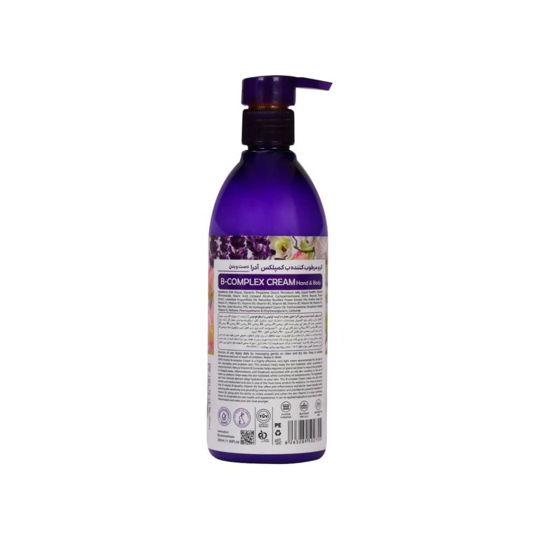 کرم مرطوب کننده ب کمپلکس آدرا حاوی عصاره ارکیده و اسطوخودوس حجم 350 میلی لیتر
