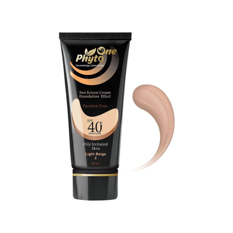 کرم ضد آفتاب کرم پودری فیتو وان SPF 40 مناسب پوست چرب حجم 30 میلی لیتر – بژ روشن