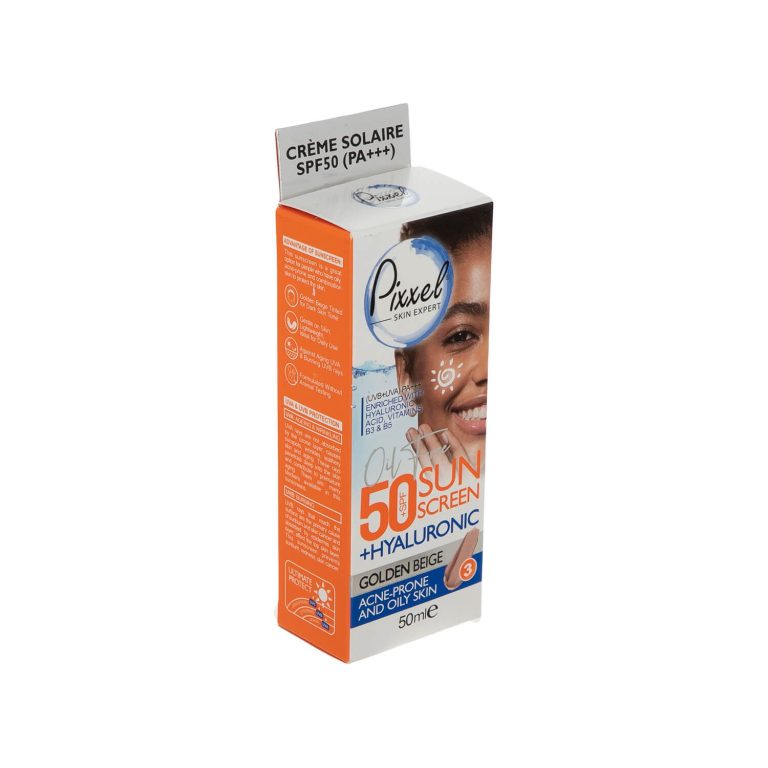 کرم ضد آفتاب پیکسل SPF 50 مناسب پوست های چرب، جوش دار و مختلط حجم 50 میلی لیتر – بژ طلایی