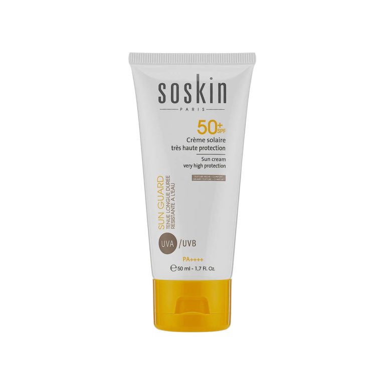 کرم ضد آفتاب SPF 50 ساسکین مناسب انواع پوست حجم 50 میلی لیتر – بی رنگ