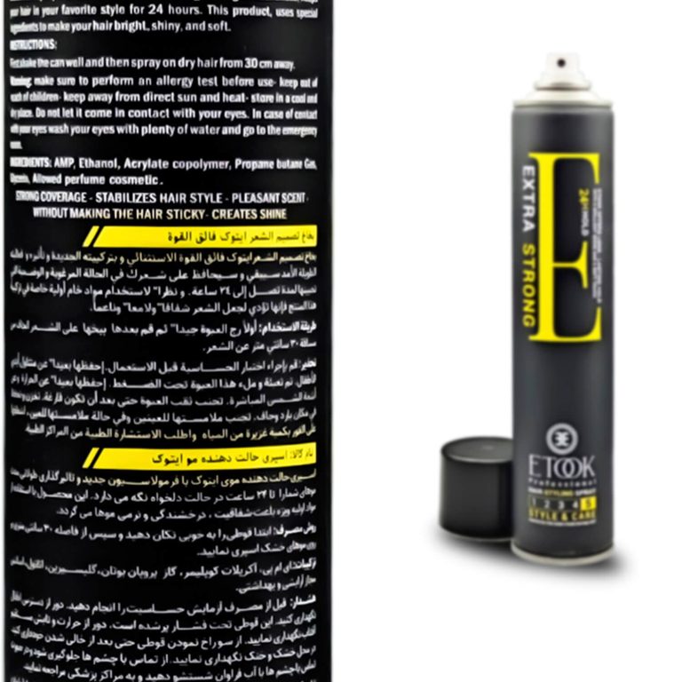 اسپری حالت دهنده مو ایتوک مدل Extra Strong با سطح نگهدارنده 5 حجم 500 میلی لیتر